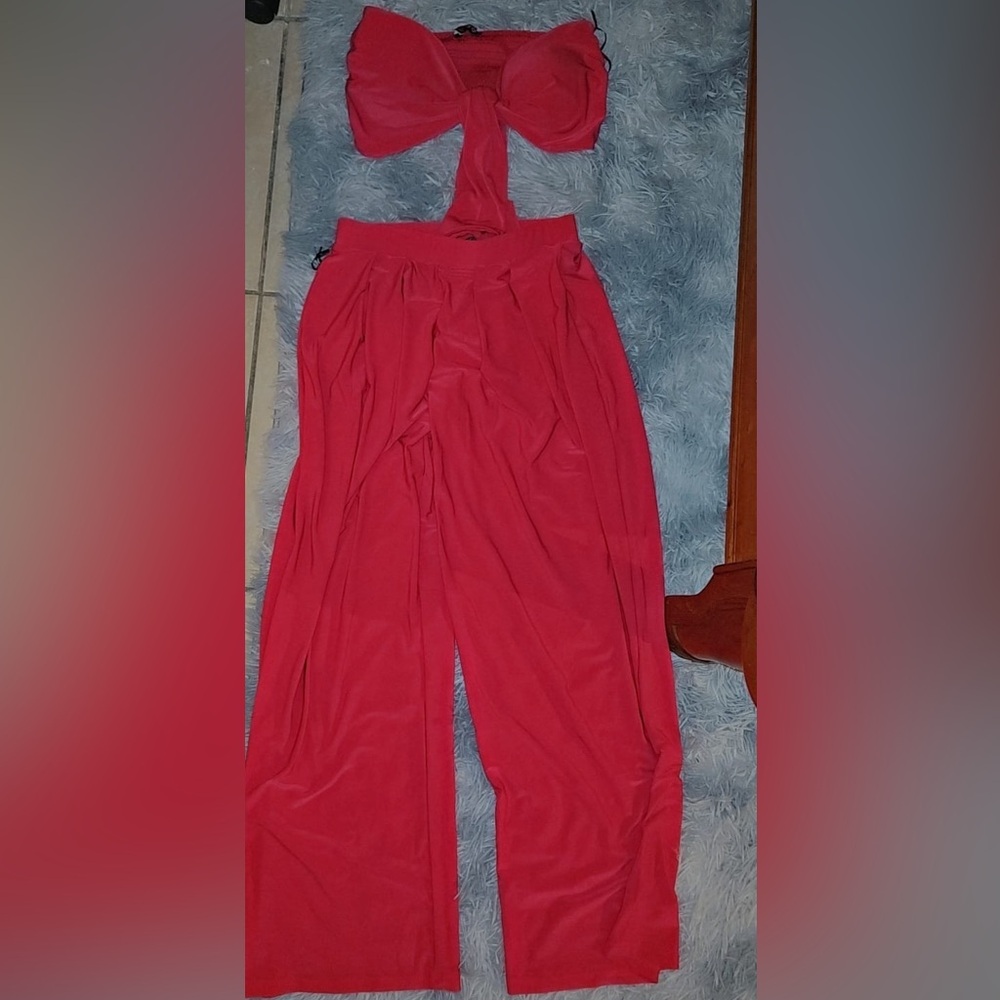 Two piece red outfit